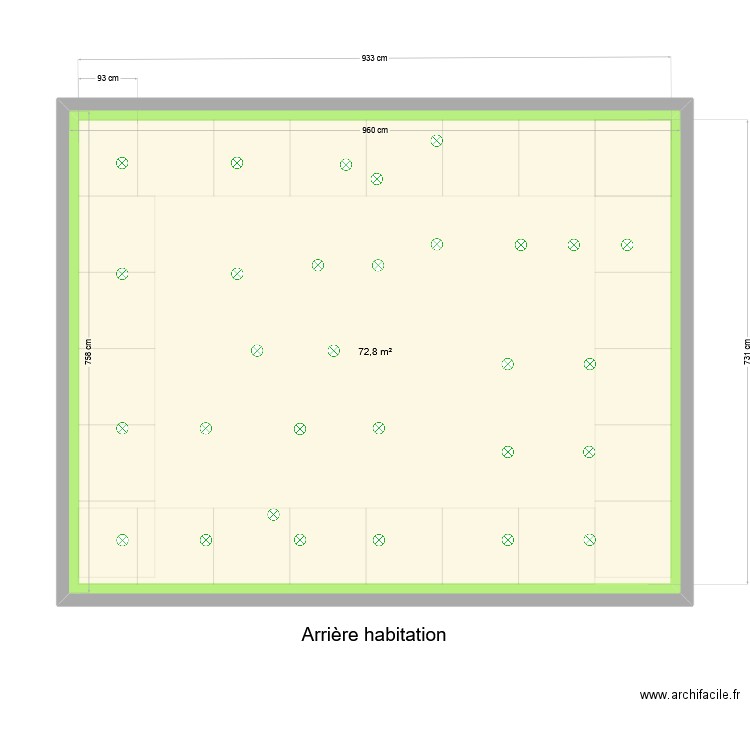 prises st hilaire. Plan de 1 pièce et 73 m2