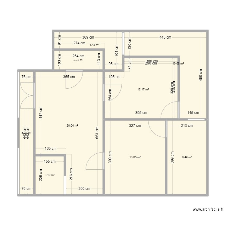 cab le marin1s. Plan de 9 pièces et 80 m2