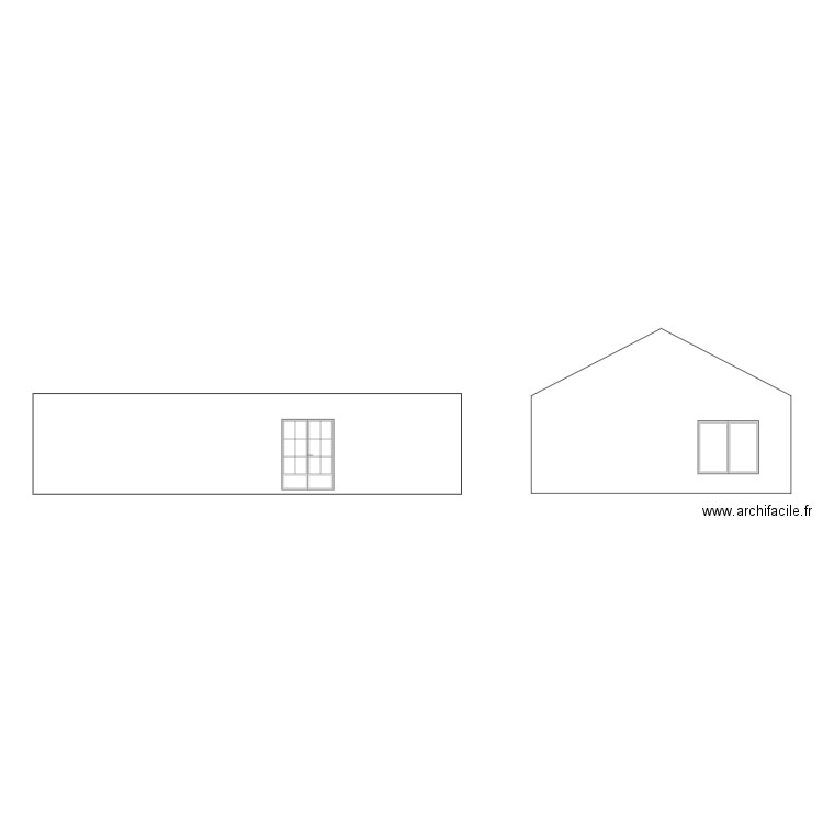 facades chalet. Plan de 0 pièce et 0 m2