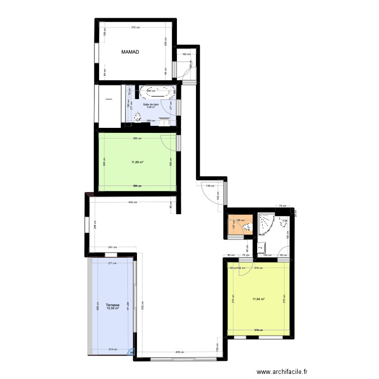 Rishon Lésion. Plan de 5 pièces et 41 m2