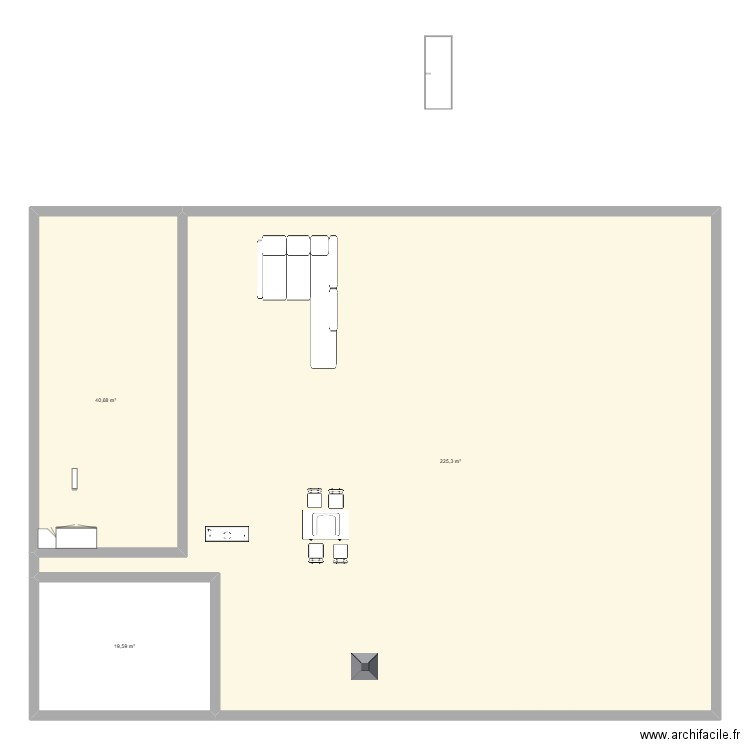 plan laetitia. Plan de 3 pièces et 286 m2