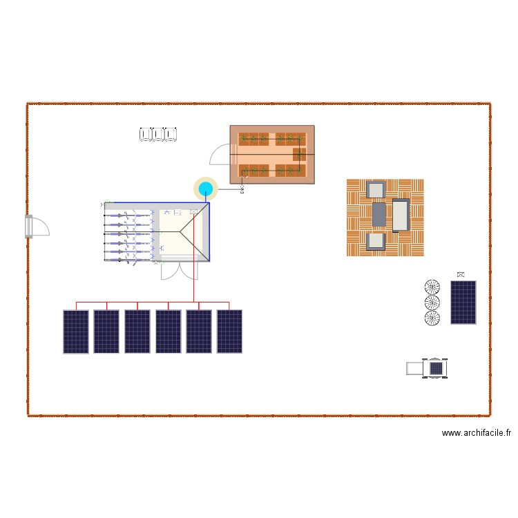 LLB. Plan de 2 pièces et 8 m2