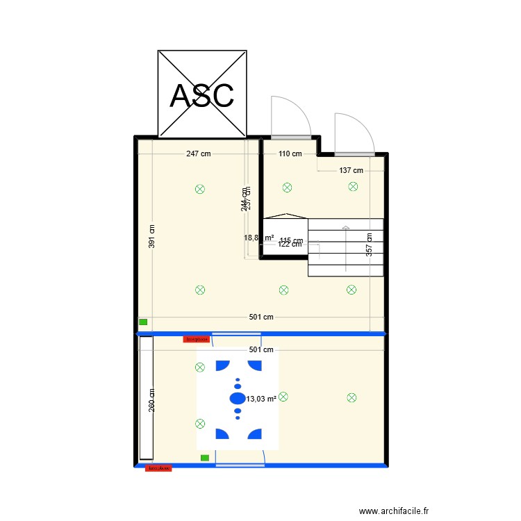 HALL BAT C - 20. Plan de 2 pièces et 32 m2