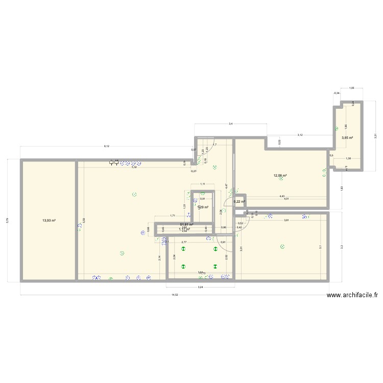 sasal3212. Plan de 7 pièces et 84 m2