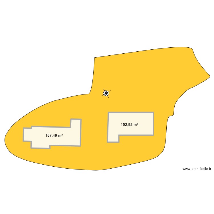 cadastre maison. Plan de 2 pièces et 310 m2