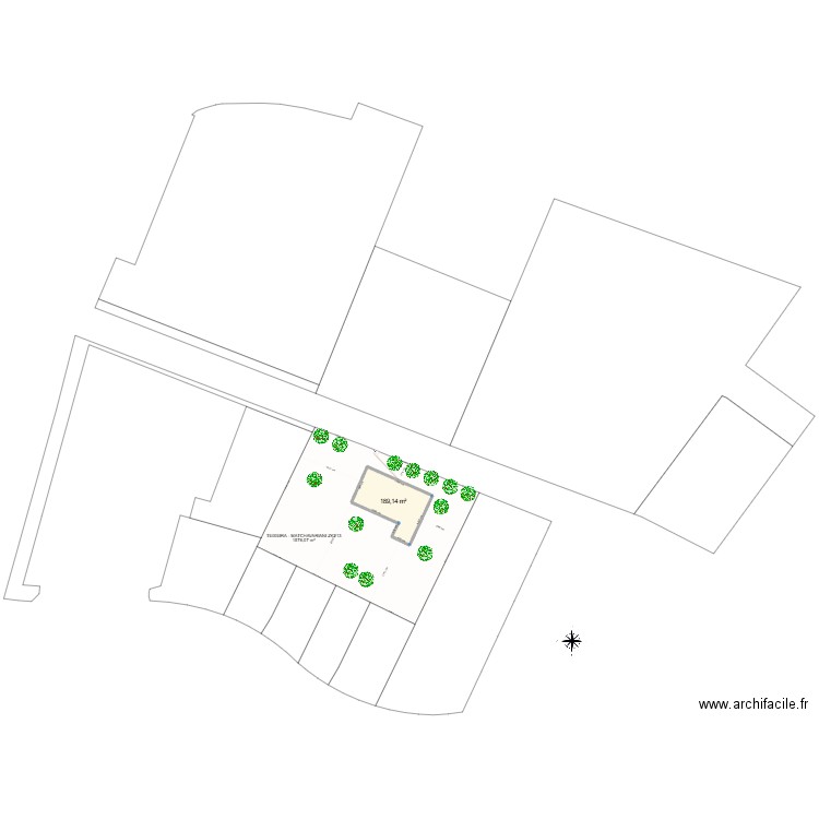 PLAN DE MASSE. Plan de 1 pièce et 189 m2