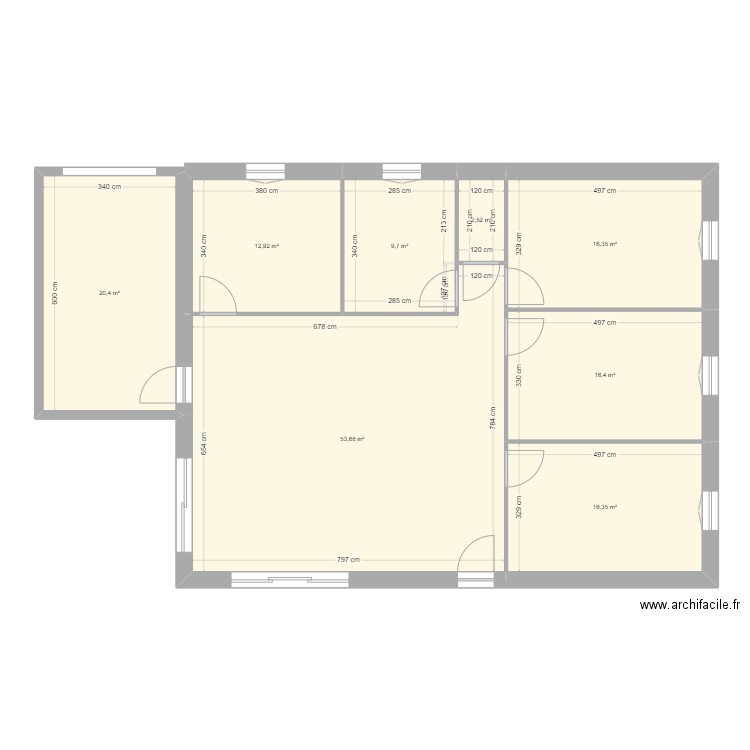 Maison bois terre paille. Plan de 8 pièces et 148 m2