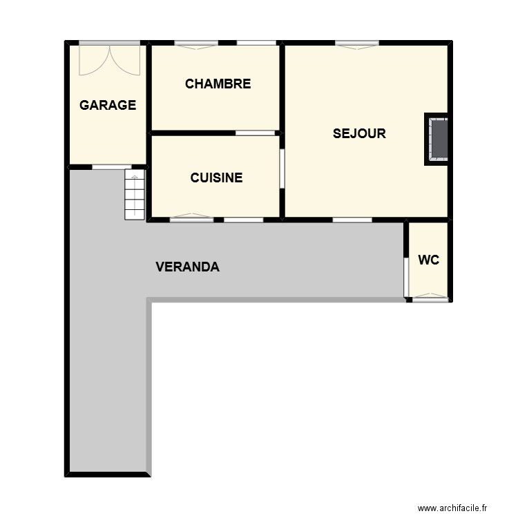 LIBERT. Plan de 6 pièces et 57 m2