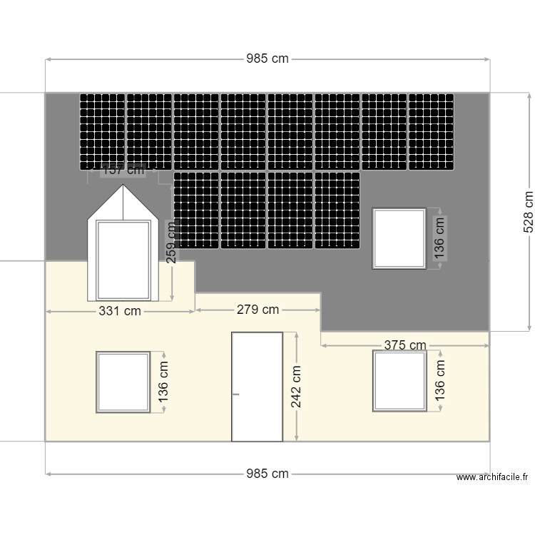 MARCHAL ALEXIS. Plan de 3 pièces et 76 m2