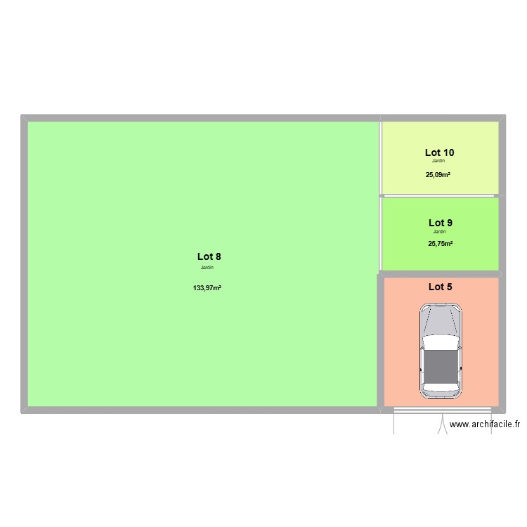 jardin giez. Plan de 4 pièces et 223 m2