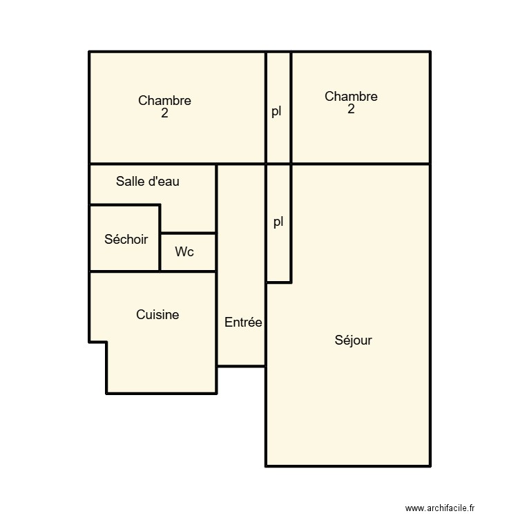 QUIMPER SALAUN R LEON. Plan de 10 pièces et 46 m2