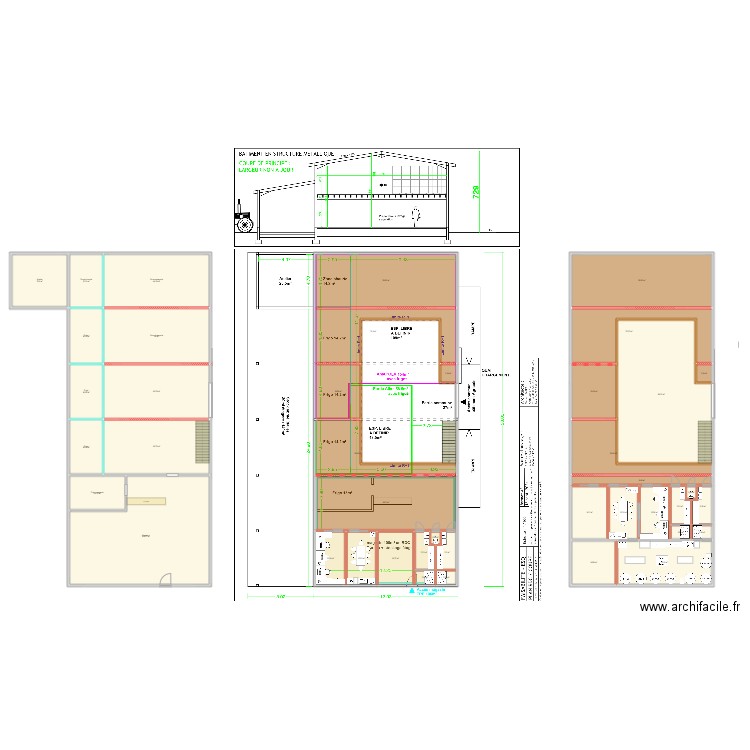 La grange. Plan de 43 pièces et 1082 m2