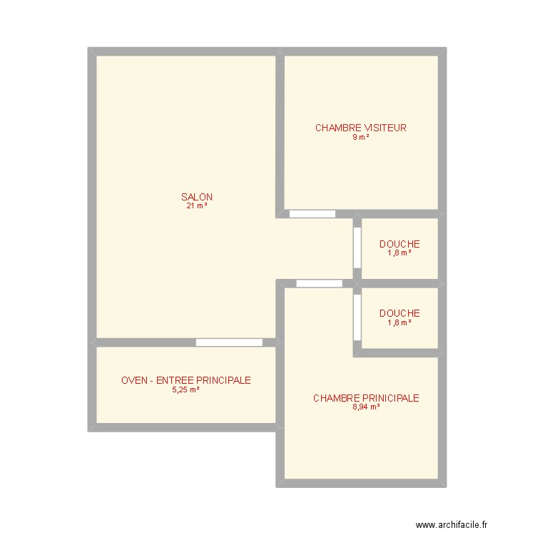 Plan - Sr Sylvie3. Plan de 6 pièces et 48 m2