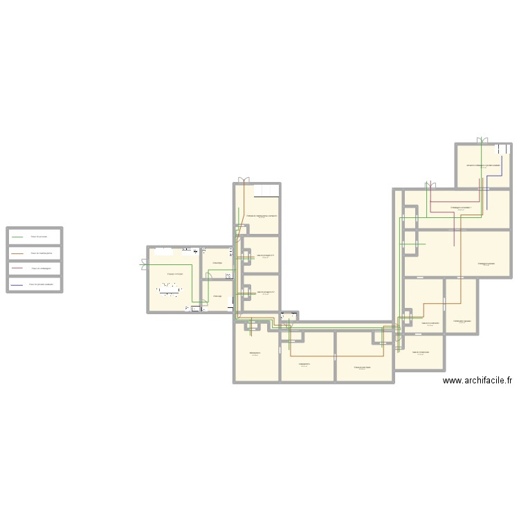 Gol 2. Plan de 33 pièces et 705 m2