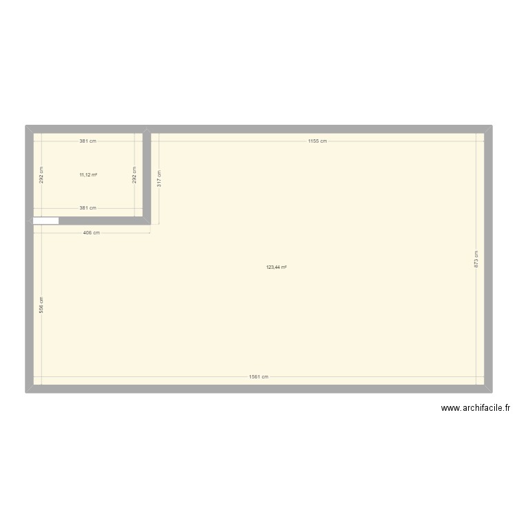 loc. Plan de 2 pièces et 135 m2