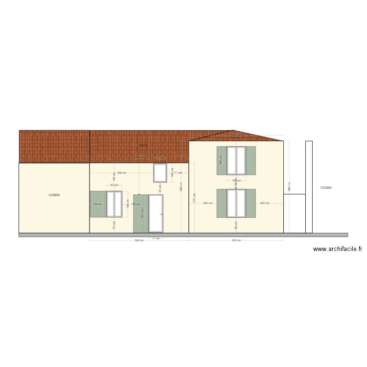 AUMONT FACADE . Plan de 0 pièce et 0 m2