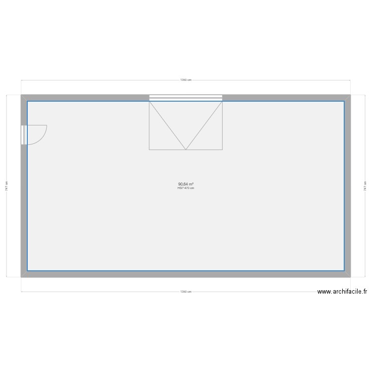 ronalduc 2. Plan de 1 pièce et 91 m2