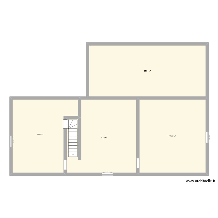 etage maison . Plan de 4 pièces et 165 m2