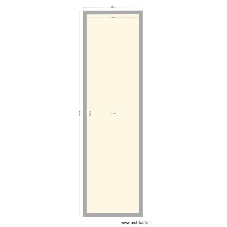 GRANGE AULNAT. Plan de 1 pièce et 71 m2