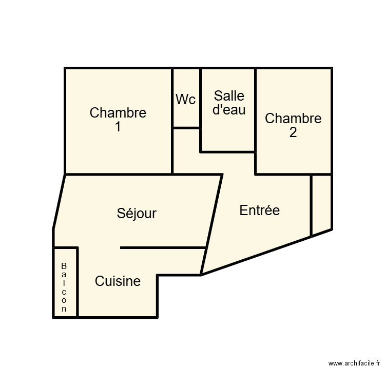 QUIMPER RICHARD MARIE. Plan de 8 pièces et 19 m2