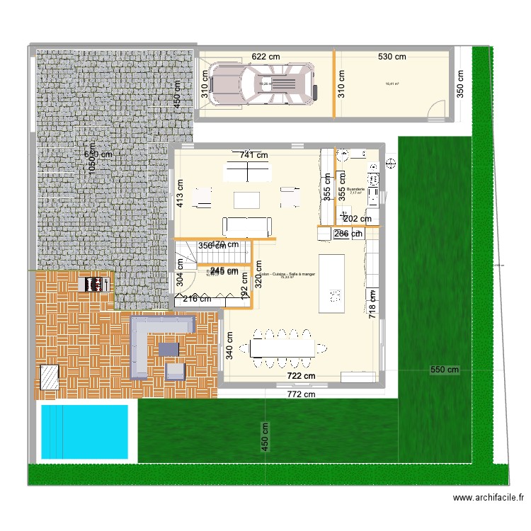 VETRAZ V4 . Plan de 16 pièces et 229 m2