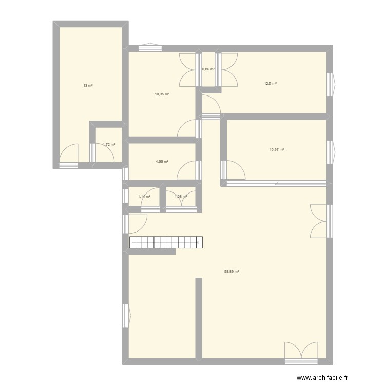 lescar. Plan de 10 pièces et 115 m2