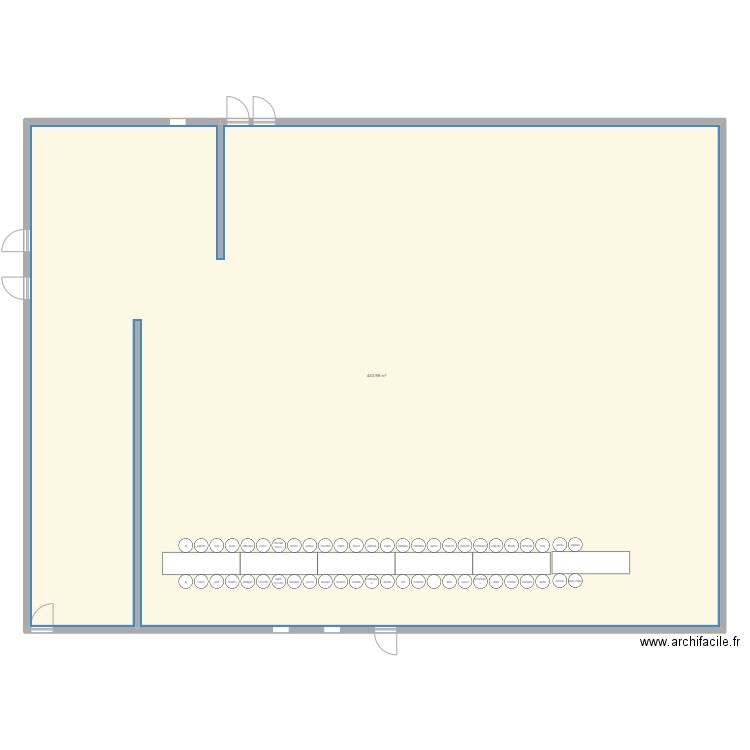 anniversaire crevette. Plan de 1 pièce et 444 m2