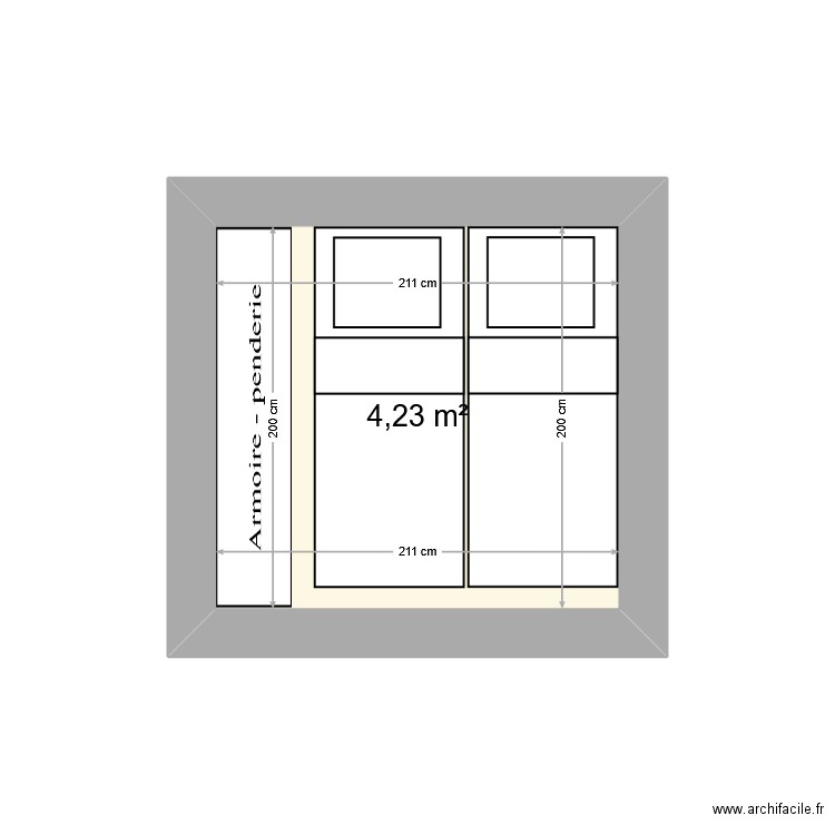 StudAlpes. Plan de 1 pièce et 4 m2