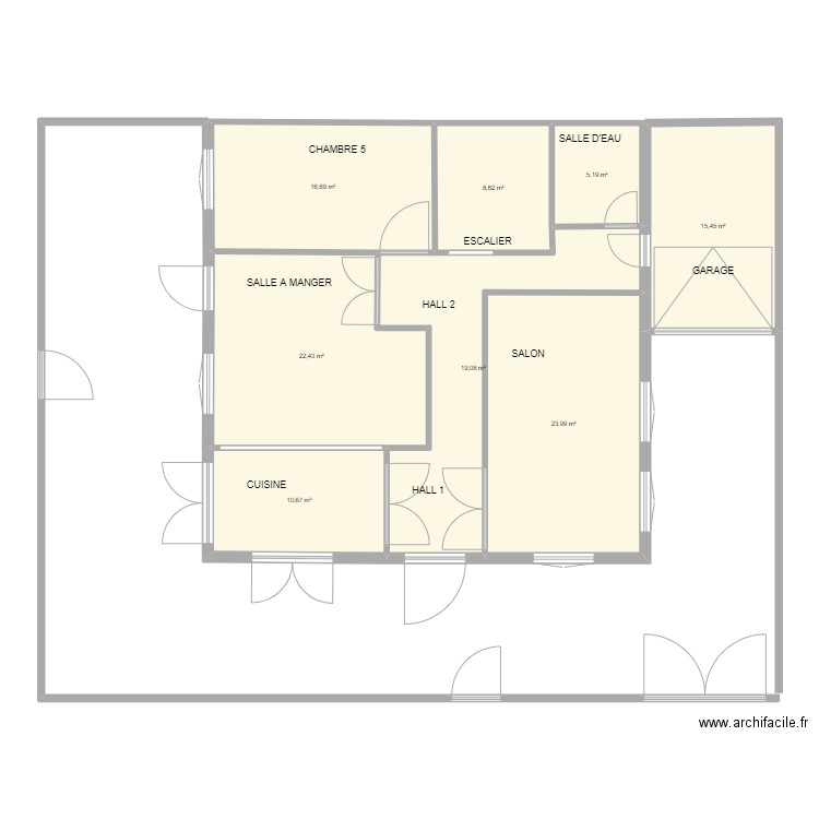 plan maroc rez de chaussé. Plan de 8 pièces et 122 m2