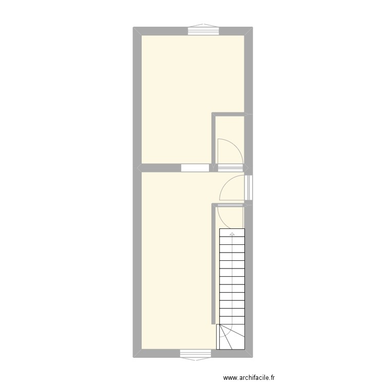 habs. Plan de 7 pièces et 66 m2