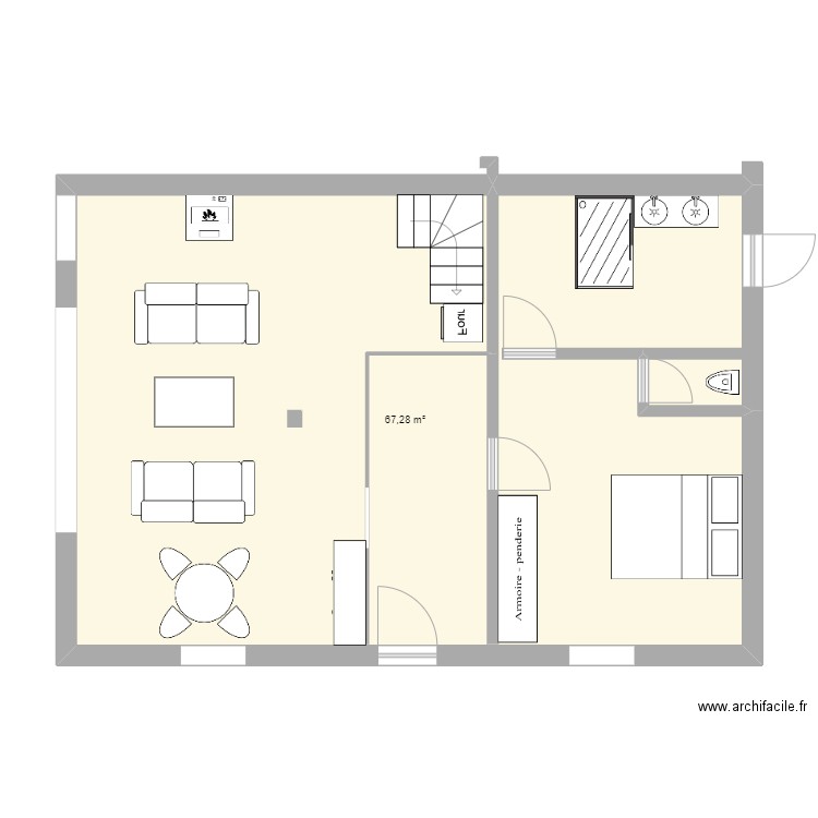 Maison Biarritz 3. Plan de 1 pièce et 67 m2