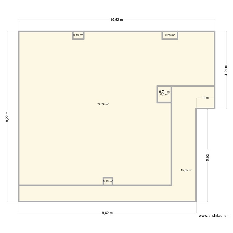 Plan Toit terrasse La Seyne . Plan de 6 pièces et 90 m2