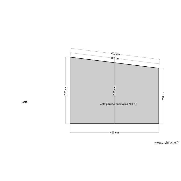 nord. Plan de 0 pièce et 0 m2