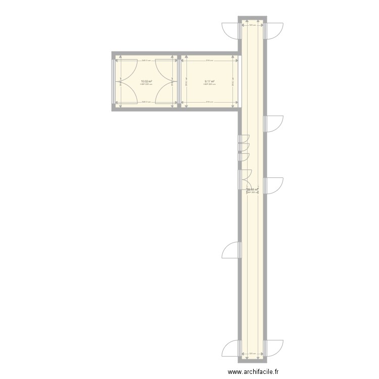 foncia l hermitte A RDC. Plan de 3 pièces et 42 m2