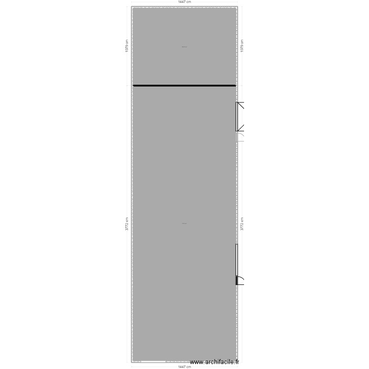 ATELIER. Plan de 2 pièces et 669 m2