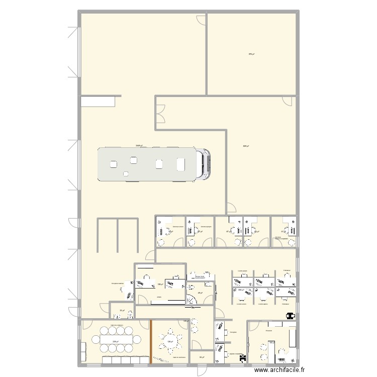 2881 du Meunier V3. Plan de 35 pièces et 981 m2