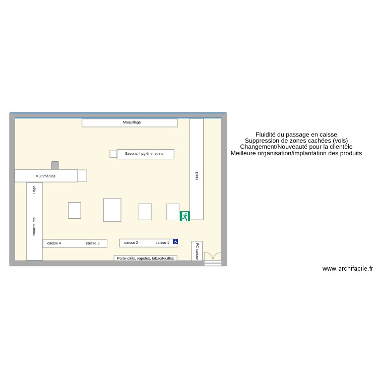 Caisses FF. Plan de 1 pièce et 192 m2