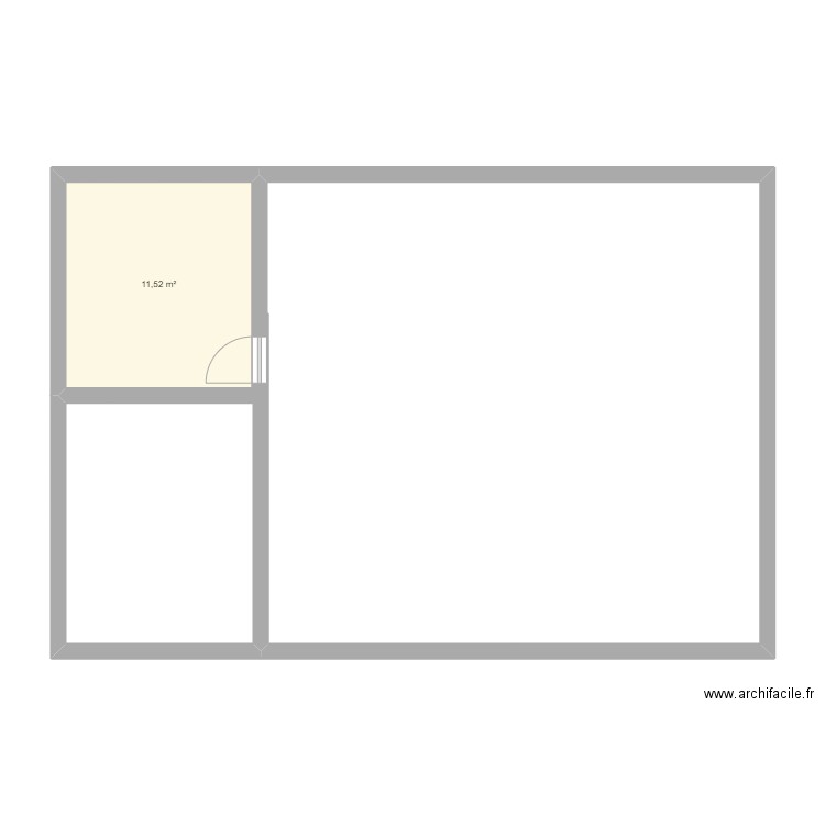 Sous-sol1. Plan de 1 pièce et 12 m2