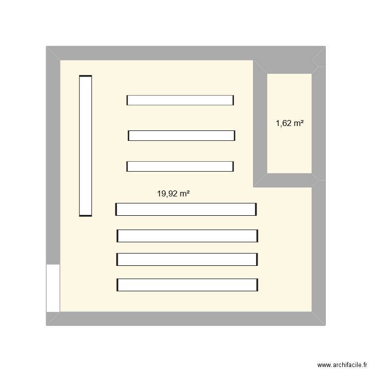 plan de masse . Plan de 2 pièces et 22 m2