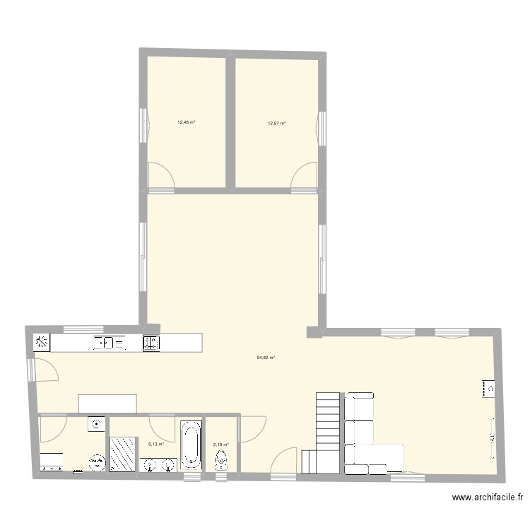 Maison Helesmes. Plan de 5 pièces et 129 m2