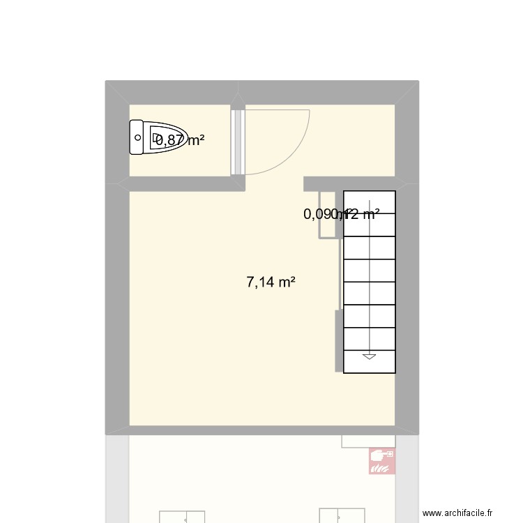 lot soin galerie gare sécurité mezzanine avant travaux. Plan de 5 pièces et 27 m2