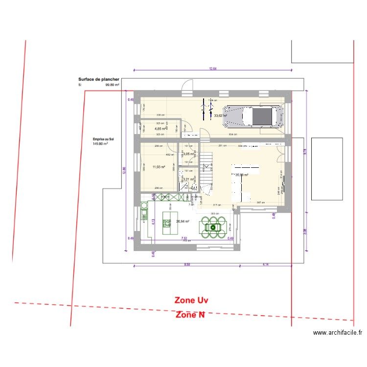 planD V3. Plan de 13 pièces et 192 m2