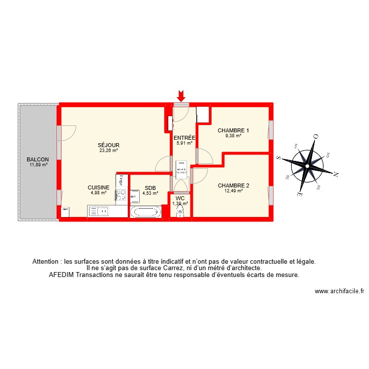 BI23568 -. Plan de 11 pièces et 92 m2