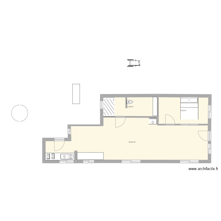 Benaguasil. Plan de 3 pièces et 65 m2