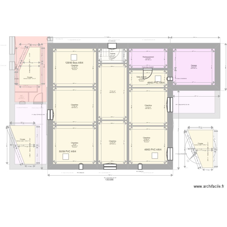 ML24011389 SAVY. Plan de 24 pièces et 384 m2