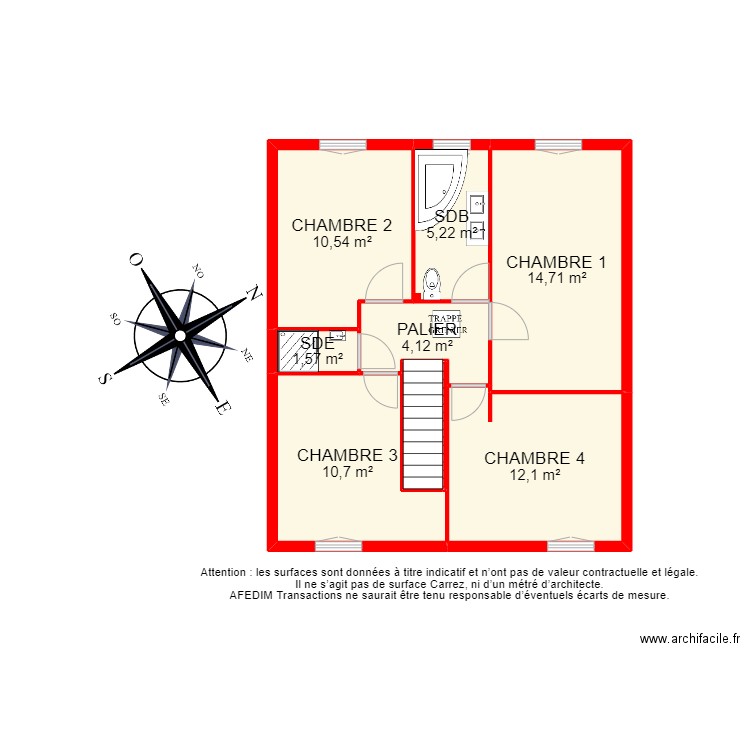 BI 20720 - . Plan de 16 pièces et 124 m2