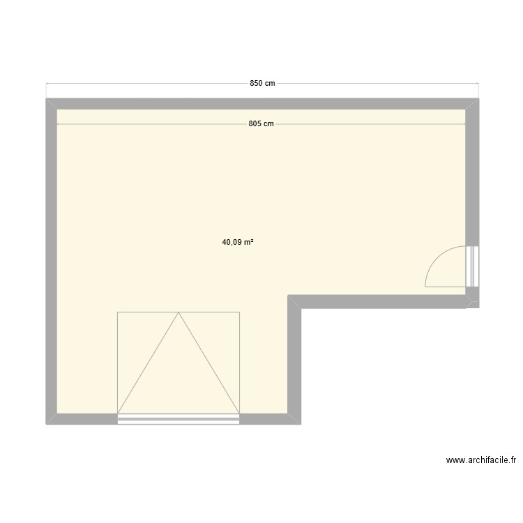 PLan garage. Plan de 1 pièce et 40 m2