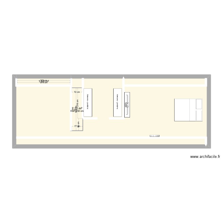 APPARTEMENT. Plan de 3 pièces et 59 m2