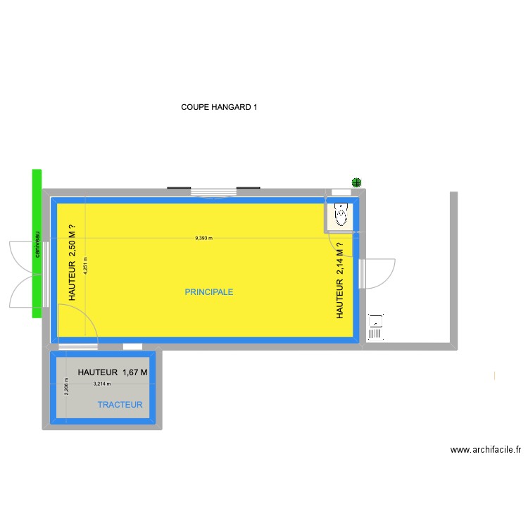  HANGARD 13 isolation. Plan de 6 pièces et 50 m2