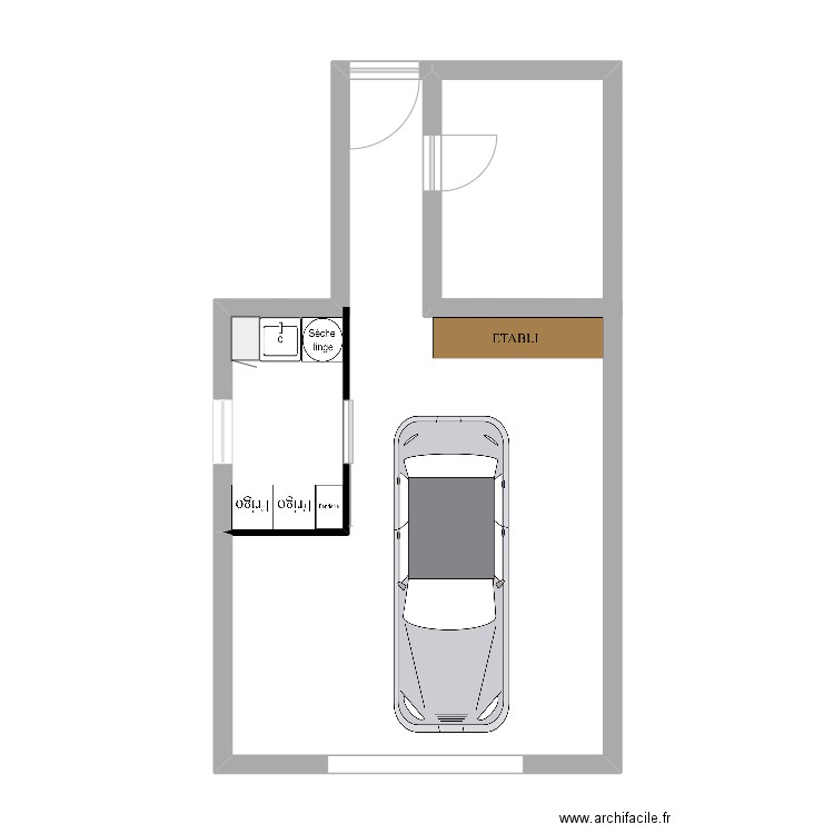 garage182. Plan de 1 pièce et 33 m2